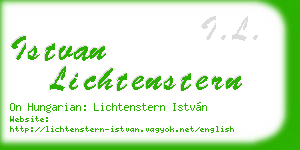istvan lichtenstern business card