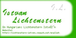 istvan lichtenstern business card